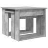 Coffee Table Set 2 Pieces Concrete Grey 50 x 52 x 42 cm Engineered Wood