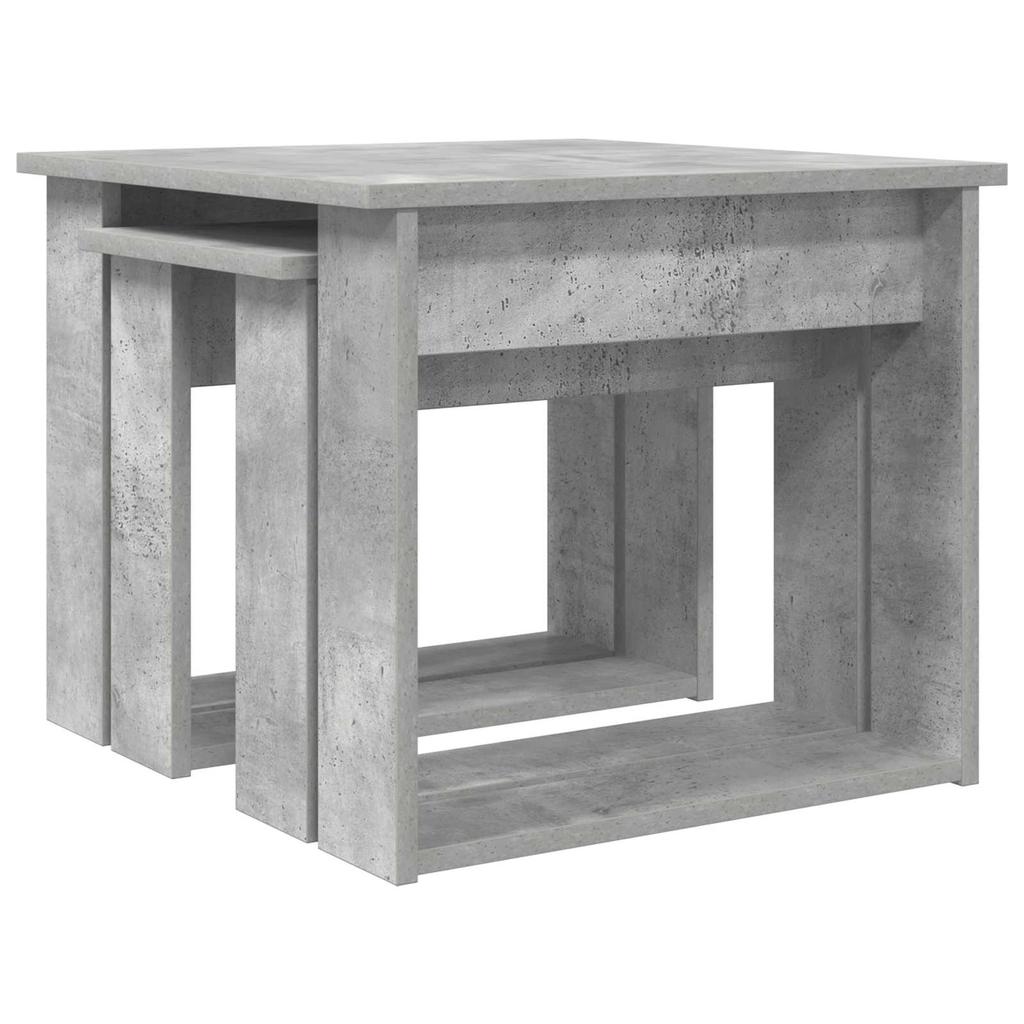 Coffee Table Set 2 Pieces Concrete Grey 50 x 52 x 42 cm Engineered Wood