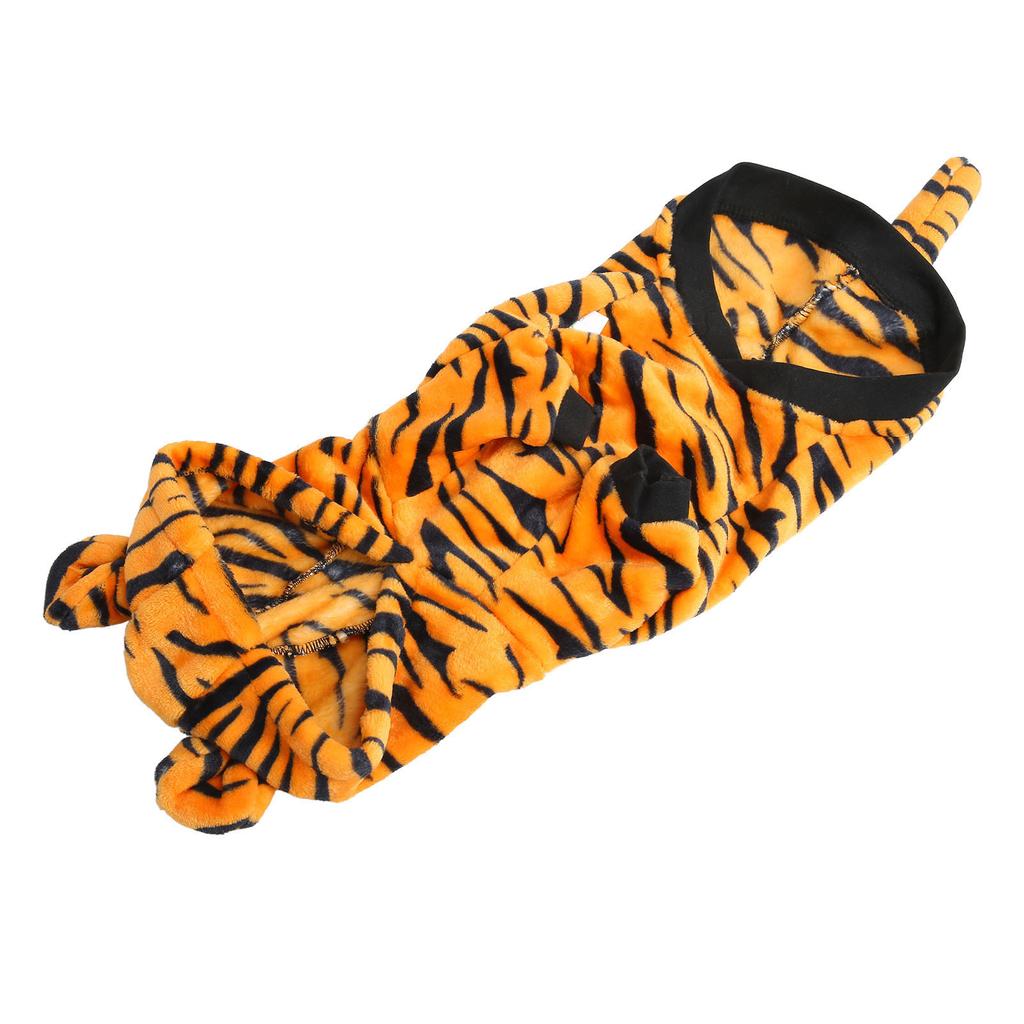 Bluza z kapturem Pies Tygrys Miękka Poliester Bawełna Ocieplana Ciepła Wygodna Bluza Zimowa dla Psa z Tygrysem