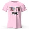 Summer Round Neck 3D Tokyo Printed Top Fashionable Casual Short Sleeved Children's Boy T-shirts