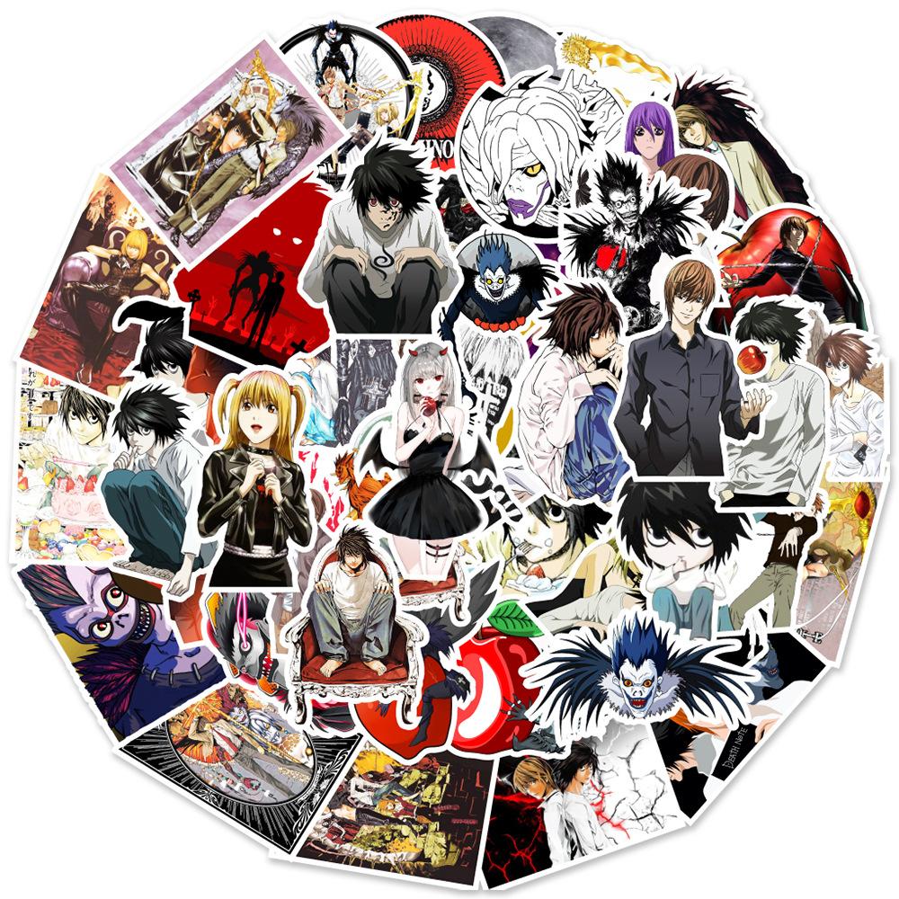 50 Anime Death Note Notebook Skateboard Suitcase Water Cup Doodle Decoration Stickers