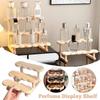2/3 Tier Display Riser Stand Wooden Perfume Display Shelf Figure Doll Storage Rack Desktop Organizer Figure Display Case
