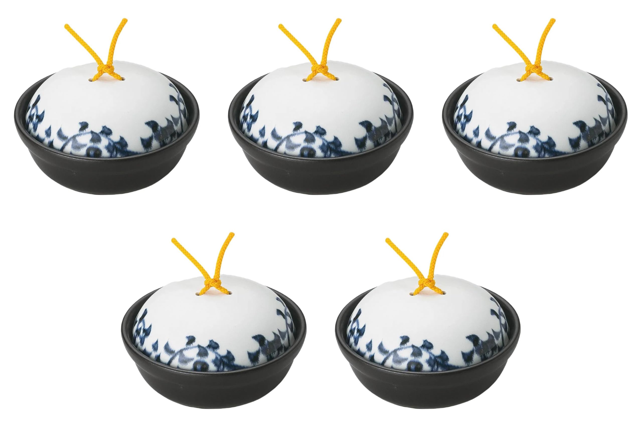 

Set of 5 Blue and White Octopus Arabesque Kaiseki Pots x Kaiseki Pots with Reinforced Lids for Direct Setomonohonpo (Large) [15.8 8.6 cm] Heat,