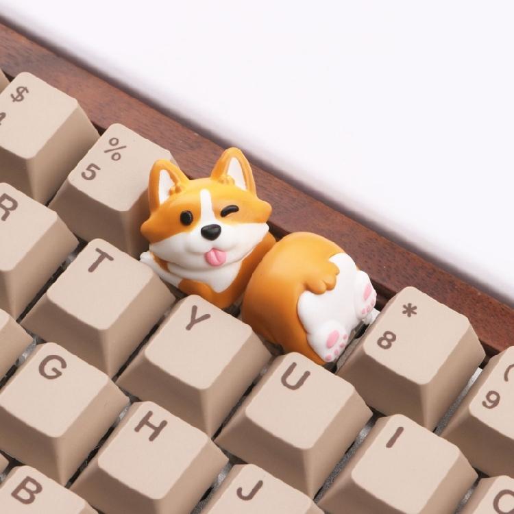 ESC ABS Keycaps Corgis Butt 3D Animal Keycaps for Mechanical Keyboards Enthusiasts