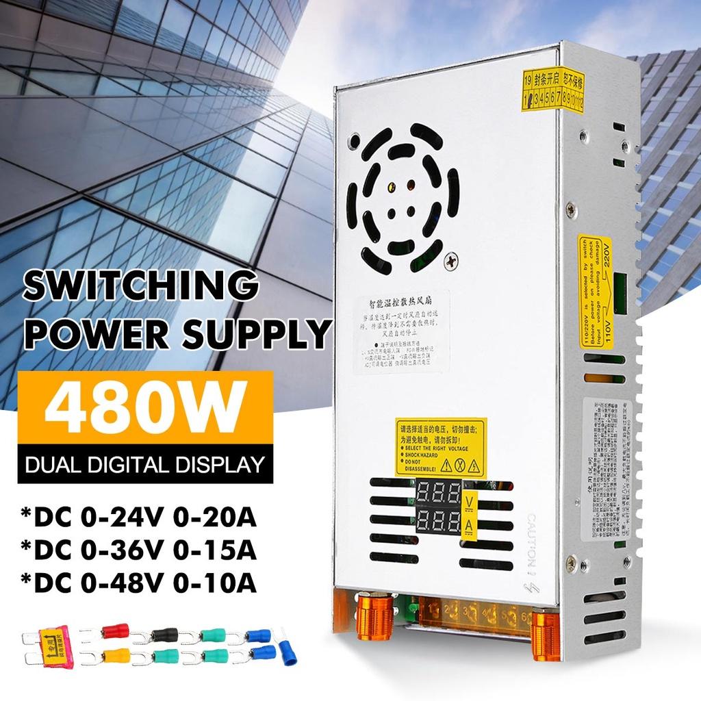 480W Adjustable HJS Switching Power Supply Transformer with Dual Digital Display