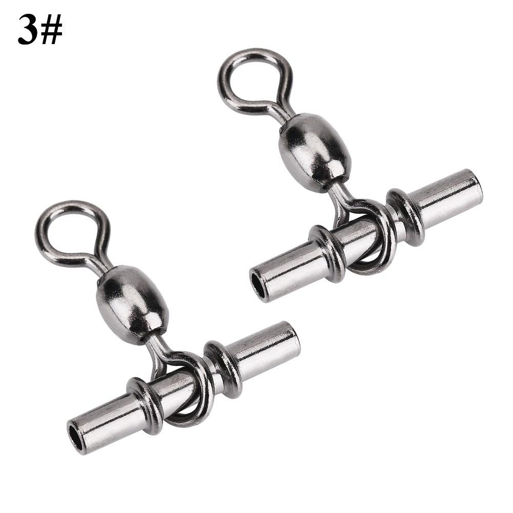 20 szt. zestaw Trwałe Krętliki Wędkarskie typu T z Linią Krzyżową Złącza Akcesoria (3 #)