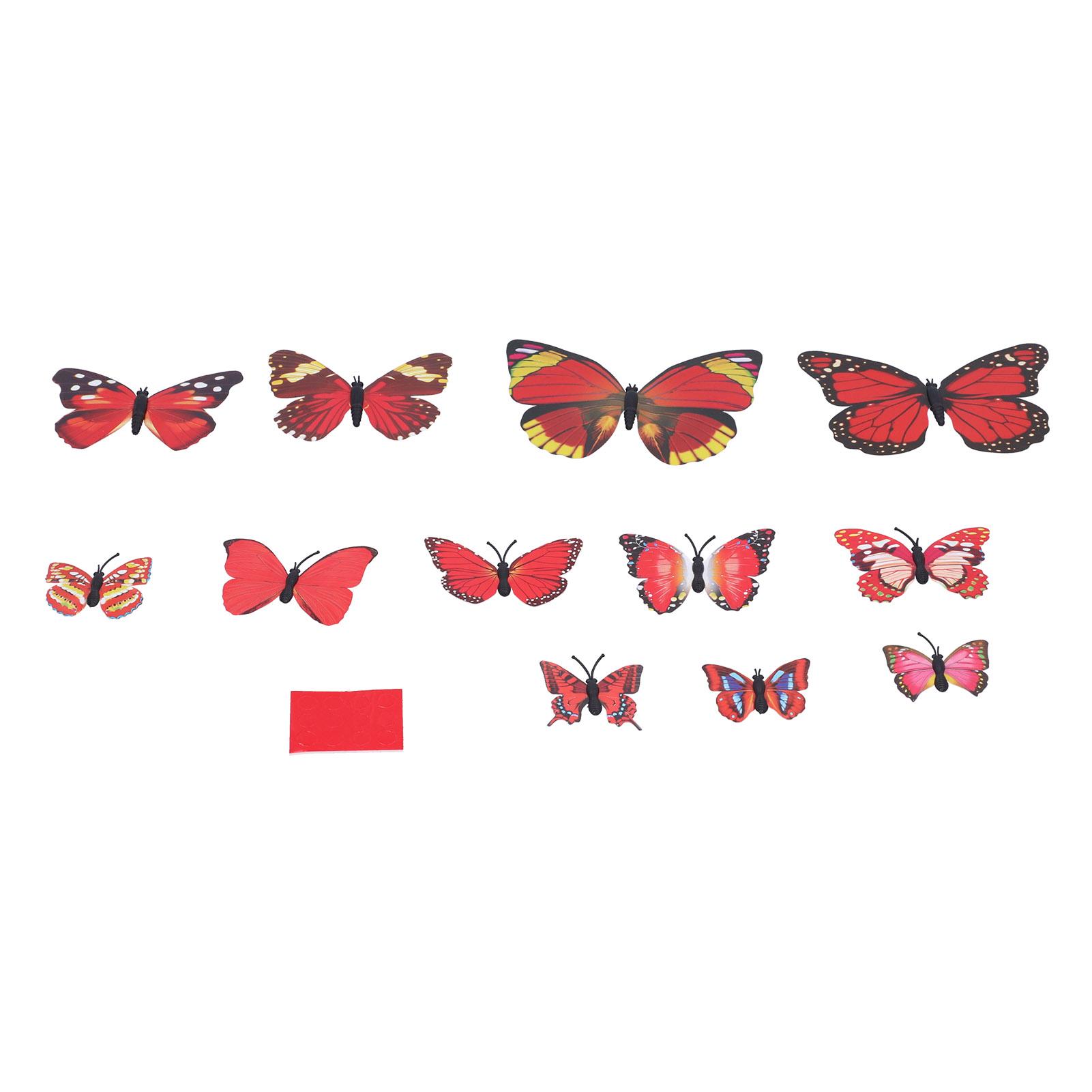 

12PCS Colorful Butterflies Wall Stickers 3 Dimensional DIY Art Decor for Room Decor