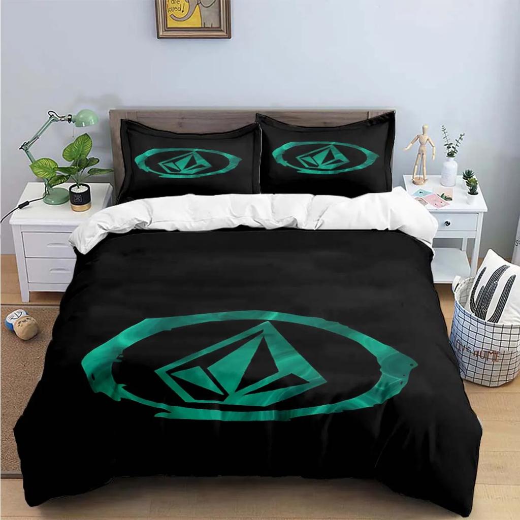 Fashion Exquisite V-Volcom Print Bedding Sets Exquisite Bed Supplies Set Duvet Cover Bed Comforter Set Bedding Set Luxury  Gift