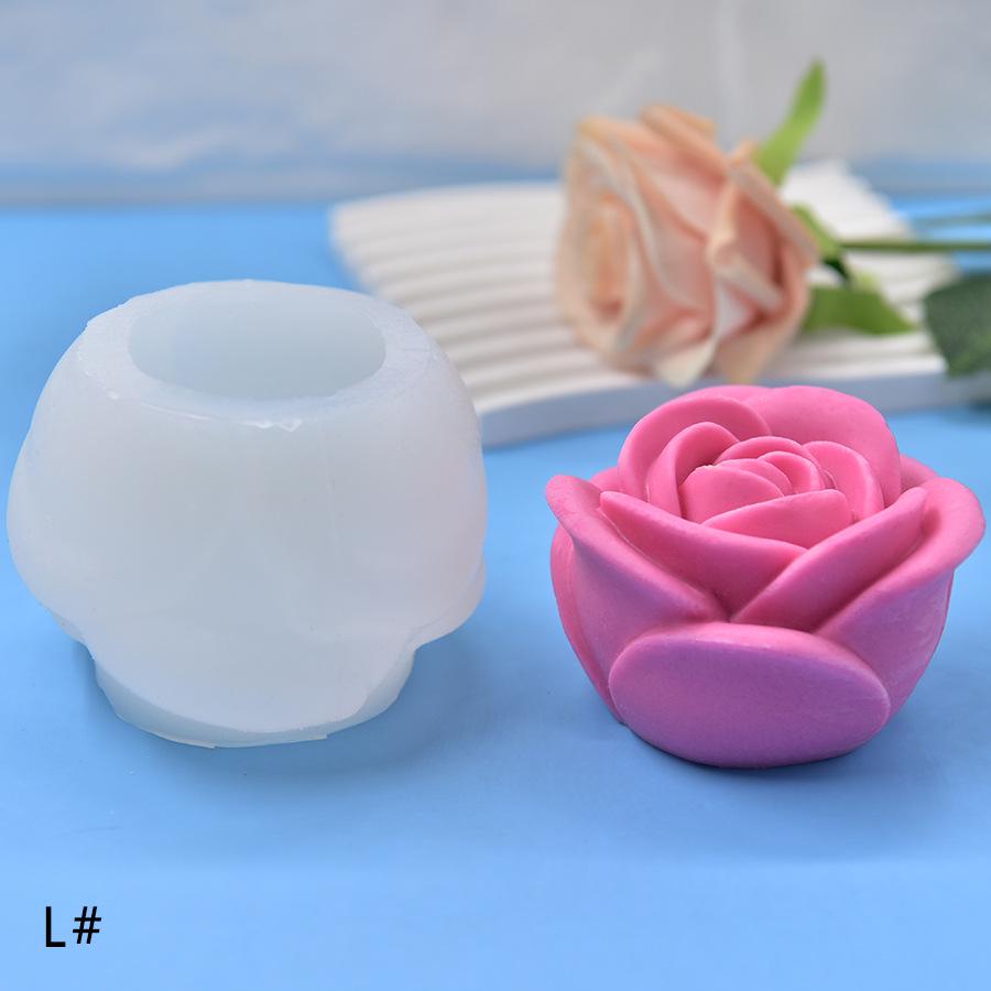 Valentine's Day Rose Silicone Mold for Candles, Ice Cubes, and Plaster Crafting