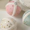 Starry Knit Christmas Ornaments Decorative Foam Balls DIY Craft Festive Tree Decor with Hanging Loop