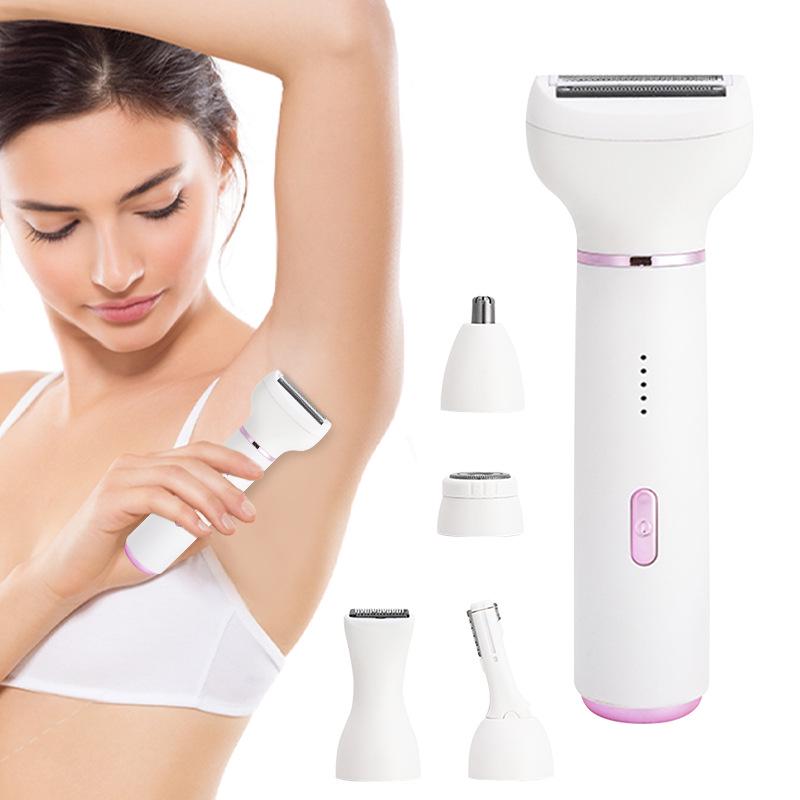 Elektrischer 5-in-1-Rasierer für Damen: Multifunktionale Haarentfernung für Achseln, Beine und den Intimbereich