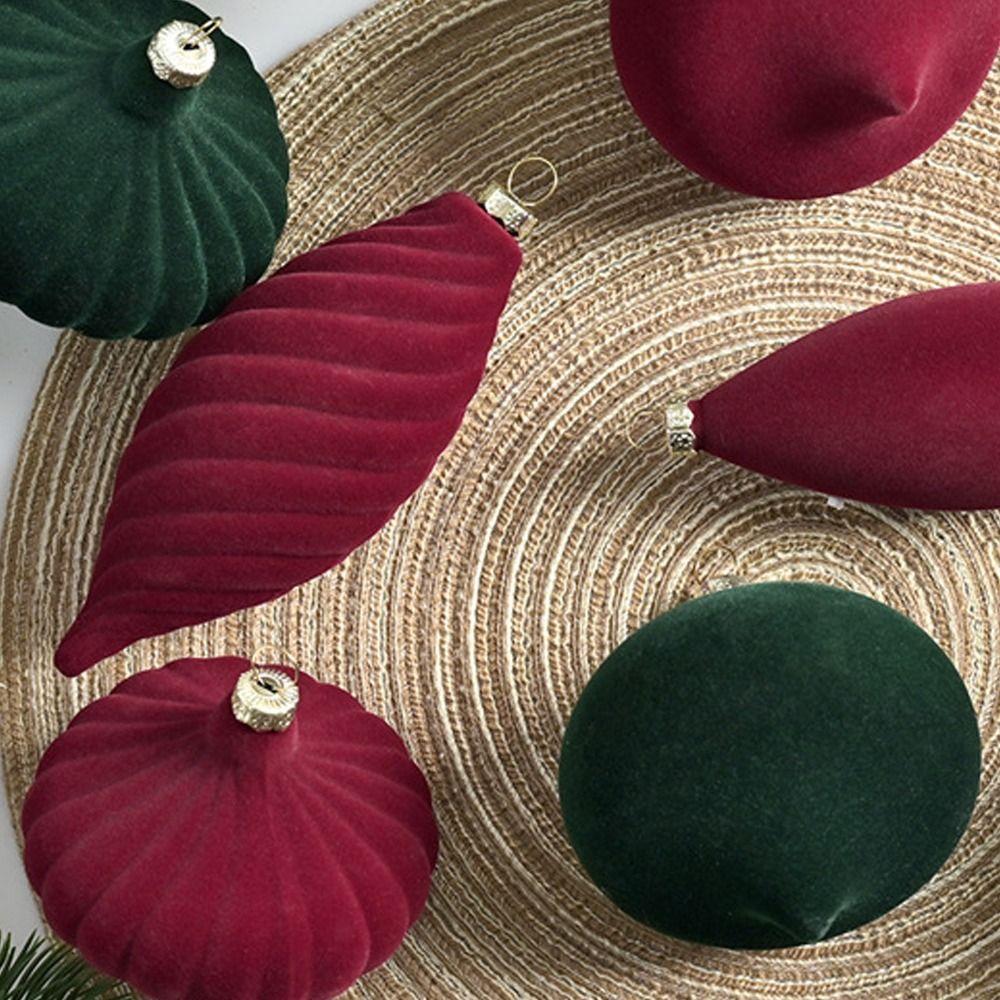27pcs Shatterproof Velvet Christmas Ball Pendant Xmas Tree Hanging Ornaments  Home New Year Gifts