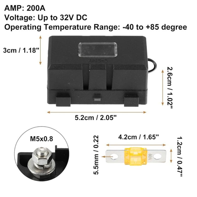 Fireproof Small Fuses Base High Temperature Resistant Fuses Holder for Truck Agricultural & Mobile Equipment Circuits