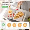 2-Section Versatile Breakfast Omelette Frying Pan Nonstick Divided Egg Pan Square Grill Skillet Steak Griddle Pan for Stove Tops