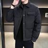 Men's Lightweight Warm Lapel Down Jacket, Winter 2025 White Duck Down Shirt Outerwear