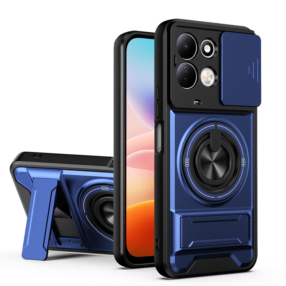 KEYSION Magnetic Phone Case for Xiaomi Redmi 17 4G 5G Slide Camera Protection Upright Kickstand 360° Ring Shockproof Back Cover