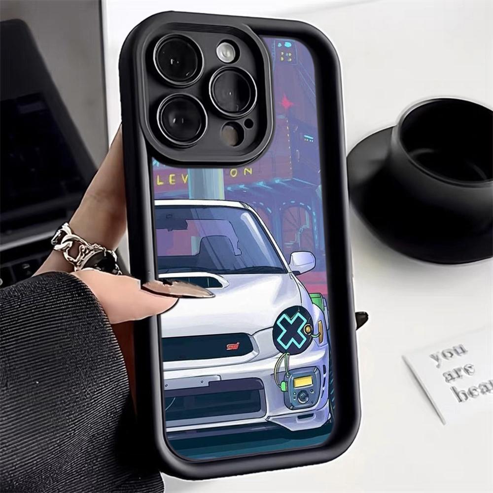 Ae78 Fashion Car Pattern Design Art Protective Phone Cases for iPhone 13 14 15 Pro Max Infinix Hot 40i Tecno Camon 30 20 Pro Angel Eyes TPU Back Cover