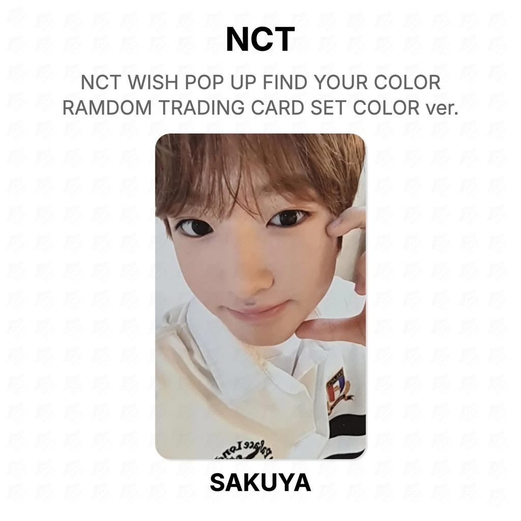 NCT WISH POP UP FIND YOUR COLOR RAMDOM TRADING CARD SET COLOR ver. Official Photocard