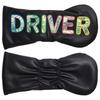 Tropical Golf Headcovers for and and Colorful Drivers, 440cc, 460cc, Woods, Utilities, UTs. Embroidered, Waterproof, Stylish, (Black, Driver)