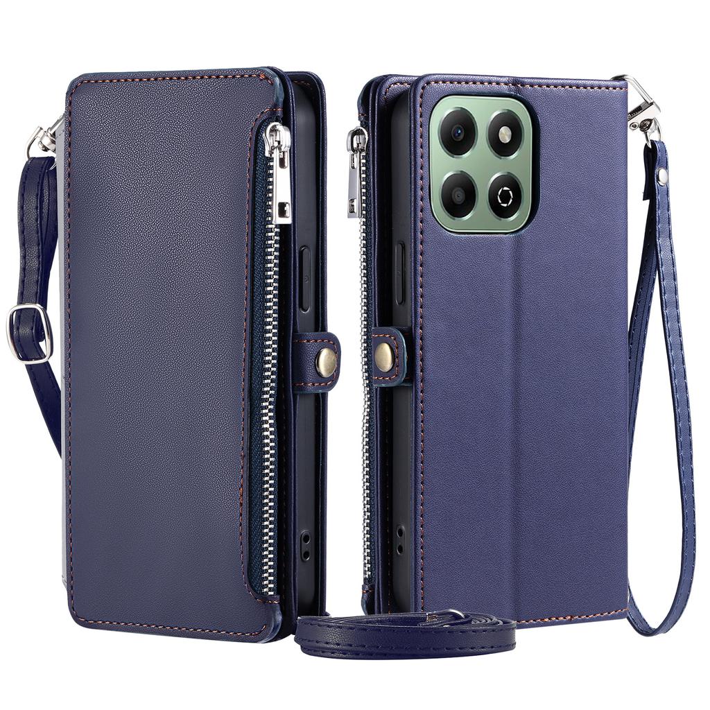 015 Style For Honor X6b 4G Case TPU+PU Leather Wallet Phone Cover with Straps