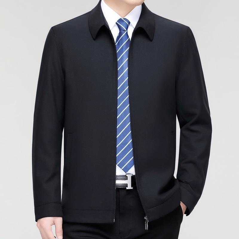 Men's wool jacket spring and autumn new style middle-aged and elderly business leaders dad's casual men's jacket