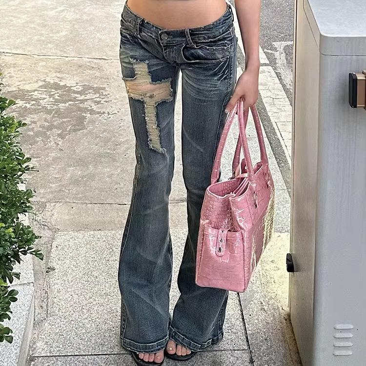 Tonngirls Japanese Jeans Pants Women Low Waist Denim Pant Streetwear Retro Y2k Trousers Jeans Slim E-girls Jeans