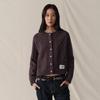 GREEN BELT Women's 2025 Winter 100% Wool Cable Knit Cardigan
