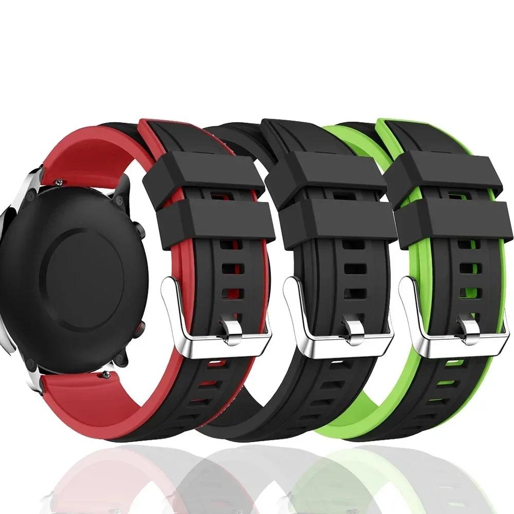 20mm 22mm Soft Silicone Strap For Huami AMAZFIT GTR 4 3 Pro 47mm Strap AMAZFIT GTS 4 3 2e BIP 5 Sports Bracelet Belt Wristbands