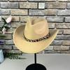 European and American Fashion Leopard Print Tibetan Woolen Top Hat Female Gentleman Jazz Hat Western Cowboy Hat Knight Hat Male