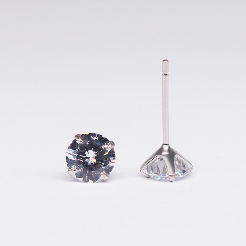 925 Sterling Silver Zircon Birthstone Earrings for Women – Simple Crystal Design
