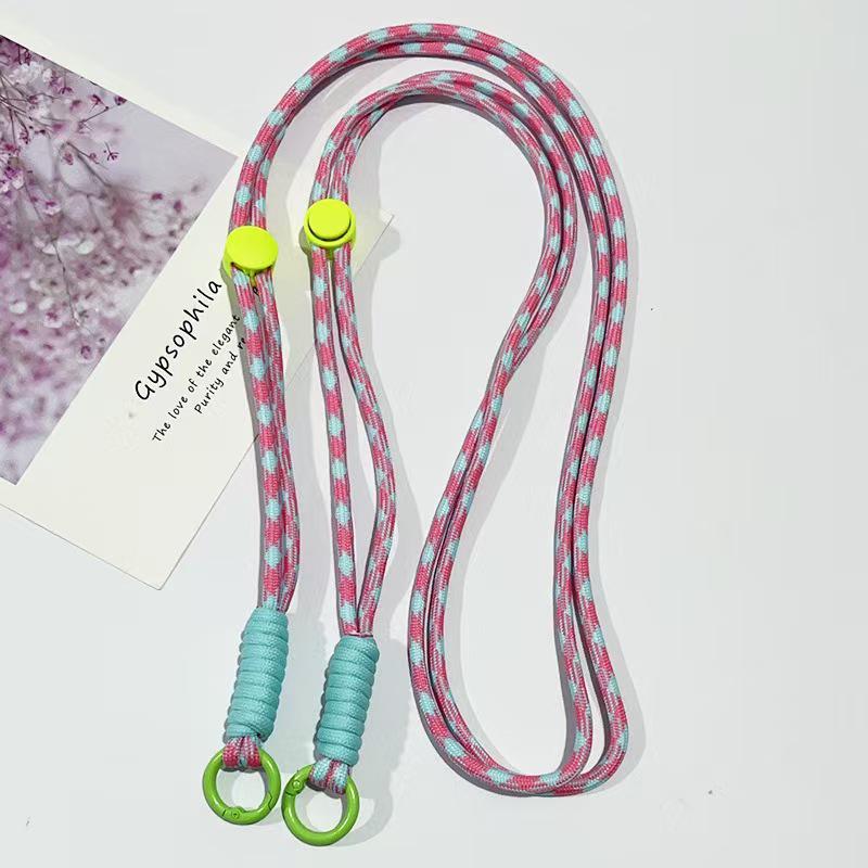 Adjustable Braided Mobile Phone Lanyard with Detachable Crossbody Strap and Shoulder Chain