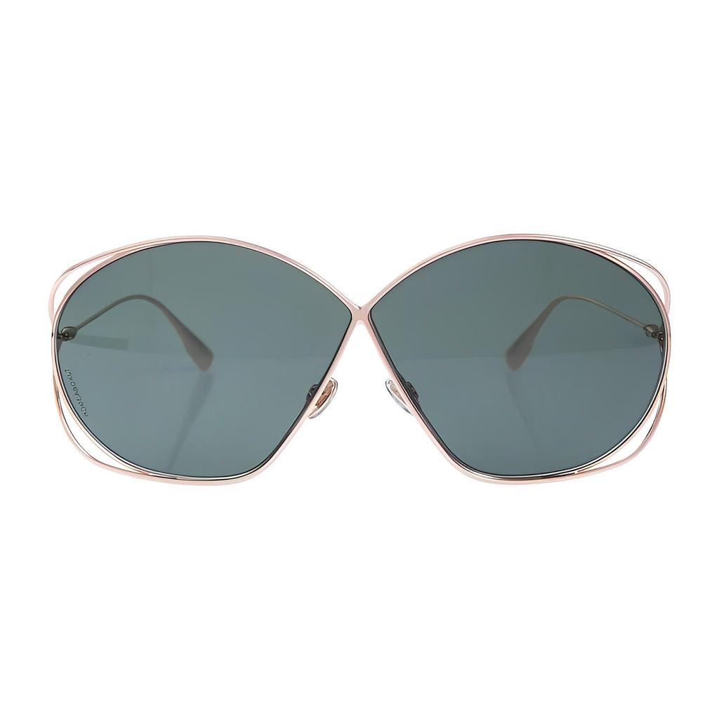 Dior Vintage Fashion Versatile Alloy Frame Irregular Shape Sunglasses Women sunglasses Dark-Green DIORSTELLAIRE2-200869DD868O7