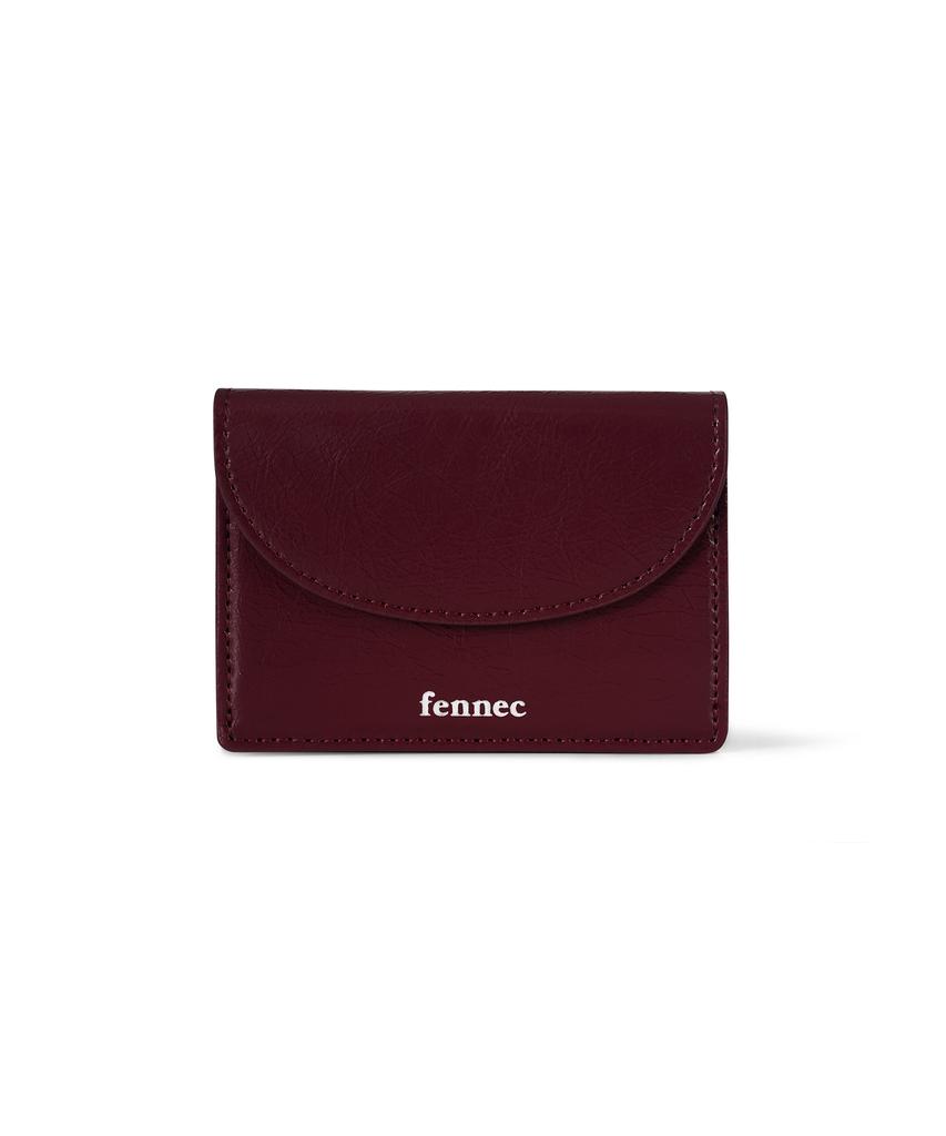 Fennec Crinkle Halfmoon Mini Wallet - Deep Cherry