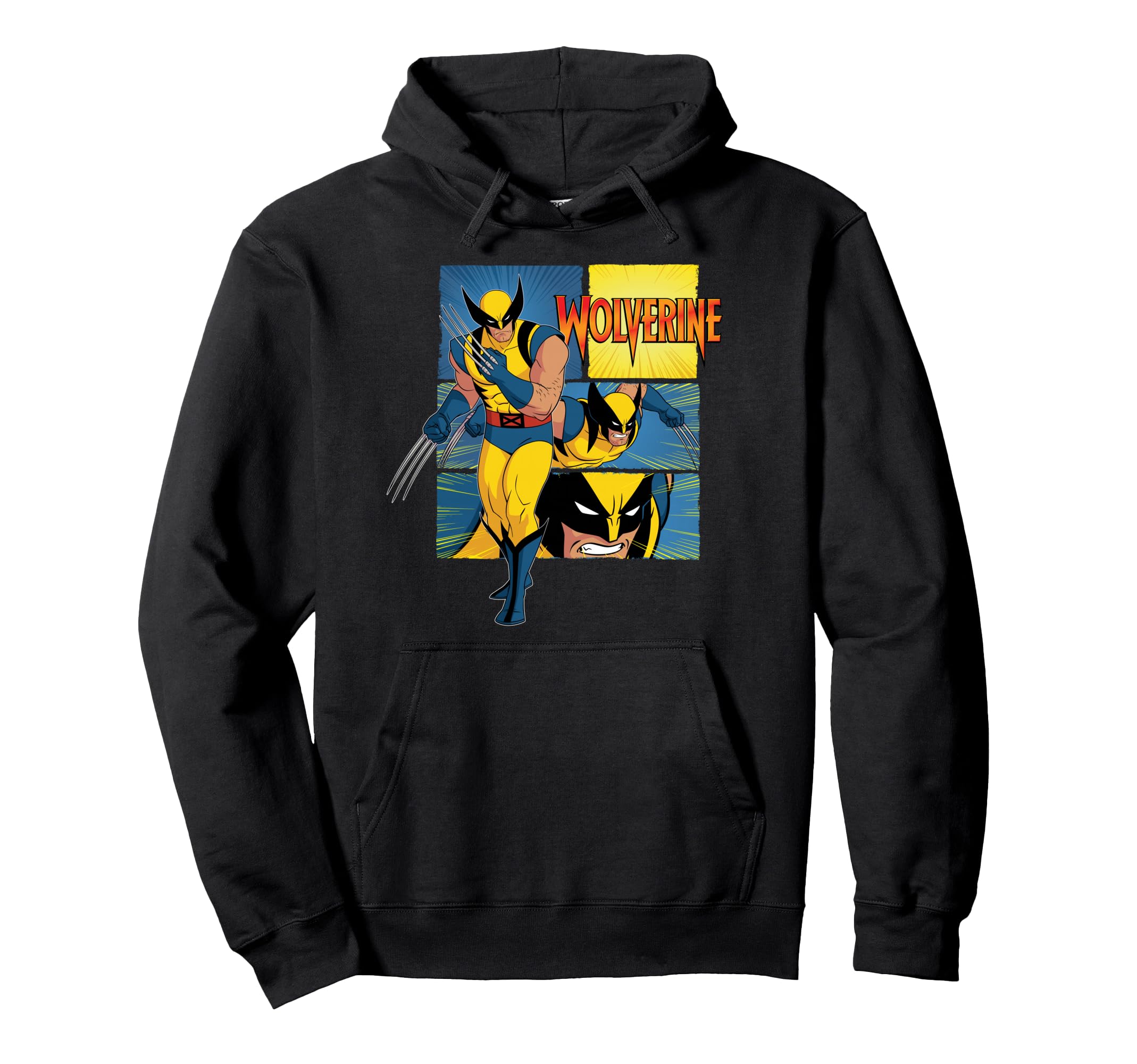 

Marvel Studios X-Men 97 Wolverine Claw Logo Action Panel Hoodie