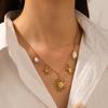 316L Stainless Steel Ocean Style Starfish Tortoise Shell Face Sun Pendant Necklace Women Noble Elegant Neck Chain Gifts