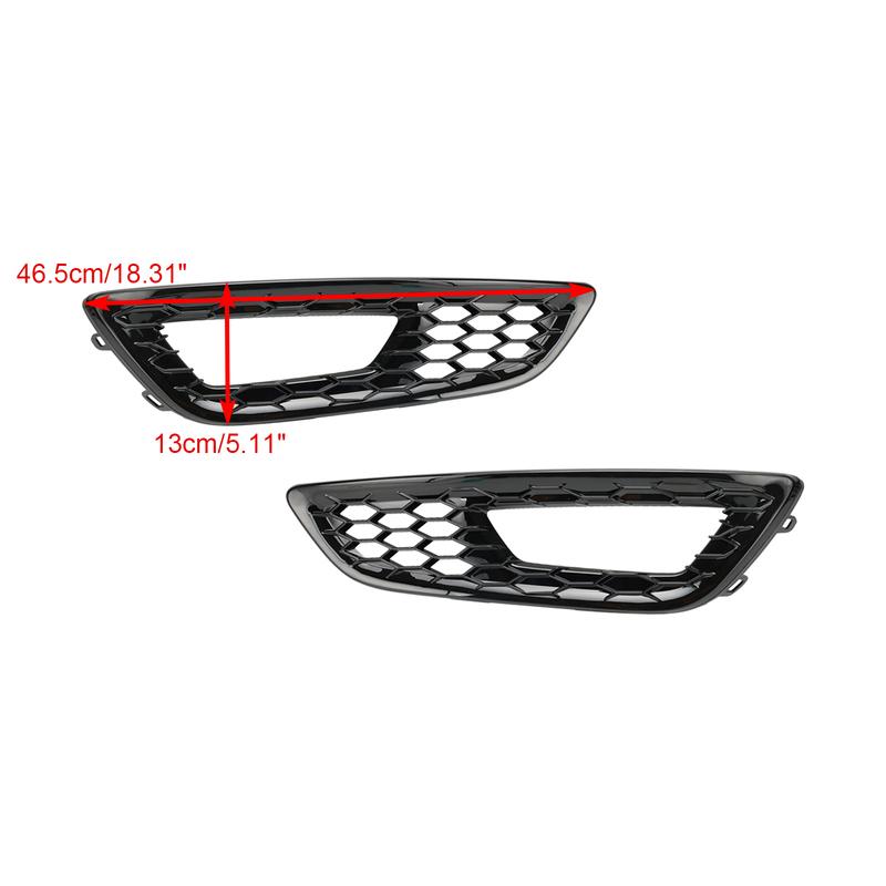 Artudatech 2PCS Front Bumper Fog Light Lamp Cover Bezel Grille fit Ford Focus 2015 2016 2017 2018