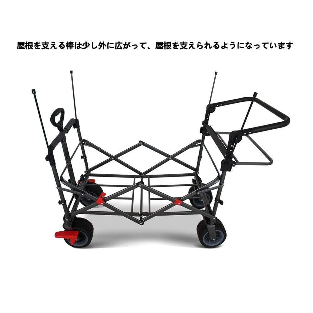 TMZ Folding All Terrain Garden Outdoor Camping Camping Removable Telescoping Pull Adjustable Push Patented Rear Wheel Swivel Folding 100 Liters Max