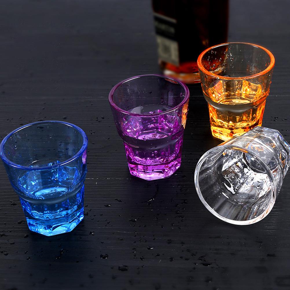 4 Pcs Acrylic Octagonal Cup Gobstoppers Transparent Cups Whisky Glasses Child