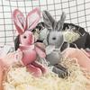 Gray Pink Wish Rabbit Plush Toy Soft Short Plush Bunny Stuffed Gift Animal