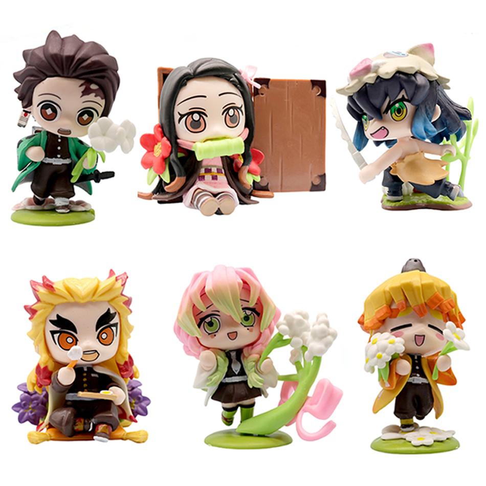 Demon Slayer Tanjiro Kamado Nezuko Anime Zeichentrickfigur Blindbox Kreative Personalisierte Statue Modell Ornament Überraschungsgeschenkbox