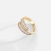 Trendy Women's Geometric Ring With 18k Gold Plating And Shimmering Zircon Stones Stylish And Adjustable