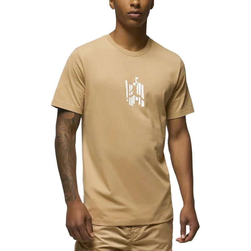 Jordan Brand Soft And Comfortable Casual Letter Print Short Sleeve T-Shirt Men Tops Mellow-Yellow FD7026-200