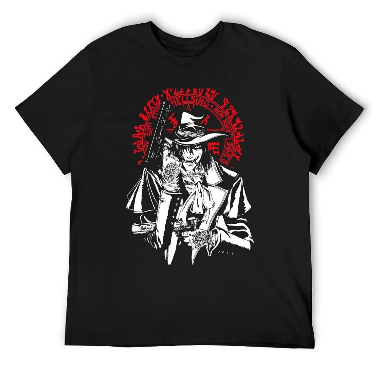 Hellsing Alucard Футболка роскошная футболка мужская одежда тяжелые футболки для мужчин S
