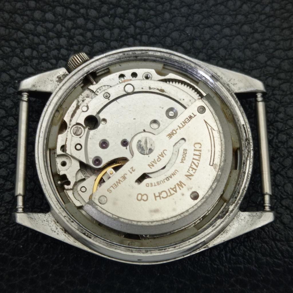 Citizen AUTOMATISK VINTAGE 8200 JAPAN HERREKLOKKE MED ORIGINAL SKIVE a702154-5 R208-a702154