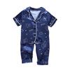 Sommer Baby Kinder Mädchen Jungen Stehender Bär Nachtwäsche Set Kurzarm Bluse Tops + Nacht Hosen