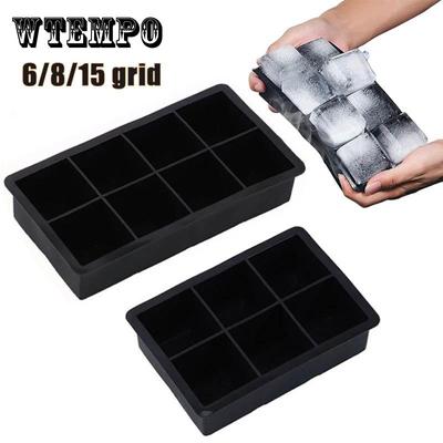 4/6/8/15 Grid Grote IJsblokjesvorm Reuzen Jumbo Grote Voedselveilige Siliconen IJsblokjesvorm Vierkante Vorm DIY IJsblokjesvorm