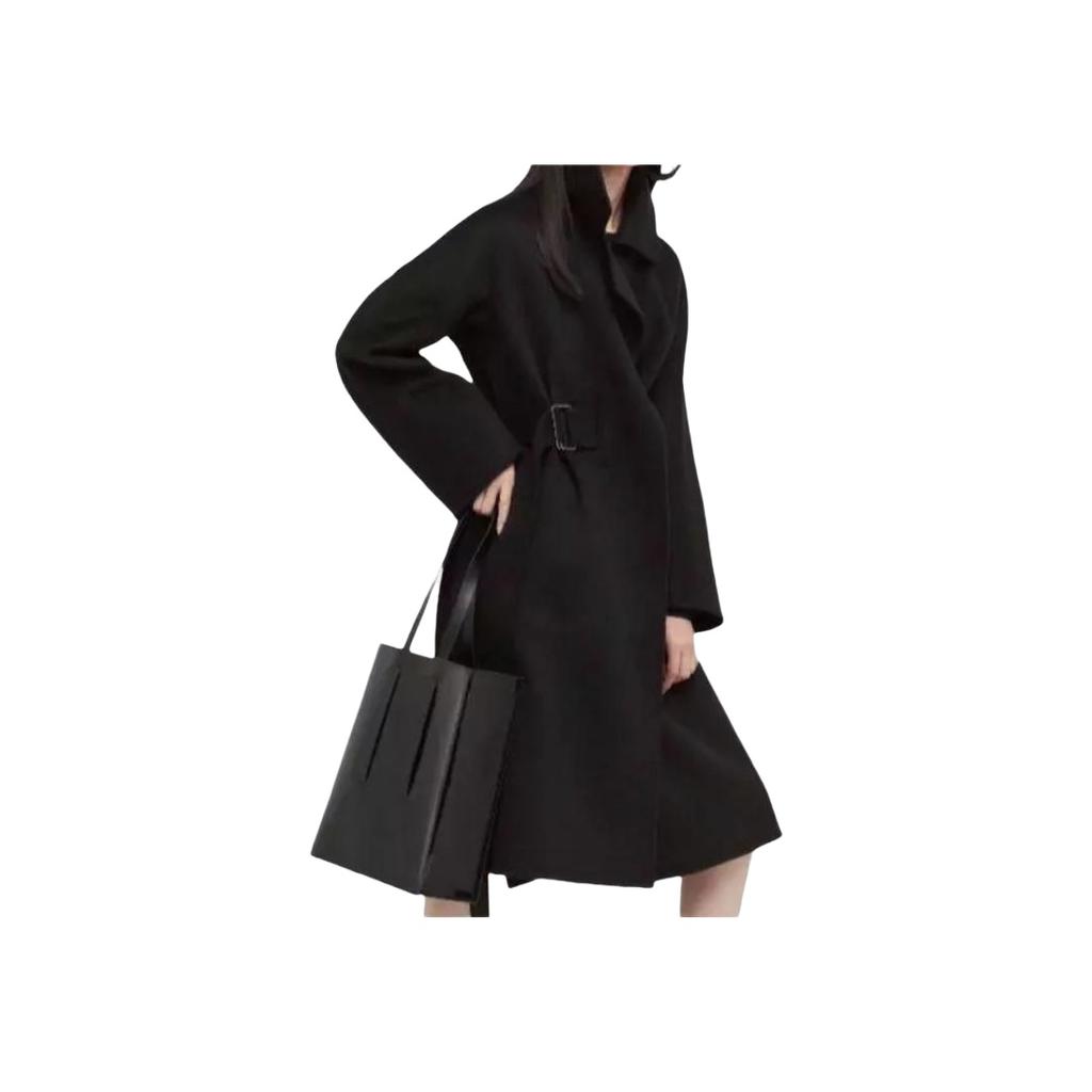 UNIQLO Solid Color Mid-Length Lapel Coat Women coats 445762-09