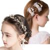 VICHE CATT Head Dress Hair Accessory 2 Piece 3 Piece Set Hair Decoration Ribbon Headband Barrette Kids Recital Wedding Piece (3 Set)