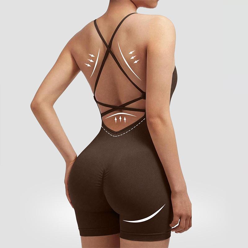 Vest Style Yoga Suit Jumpsuit Sexy Hip Hugging One-Piece New Sports Jumpsuit For Women