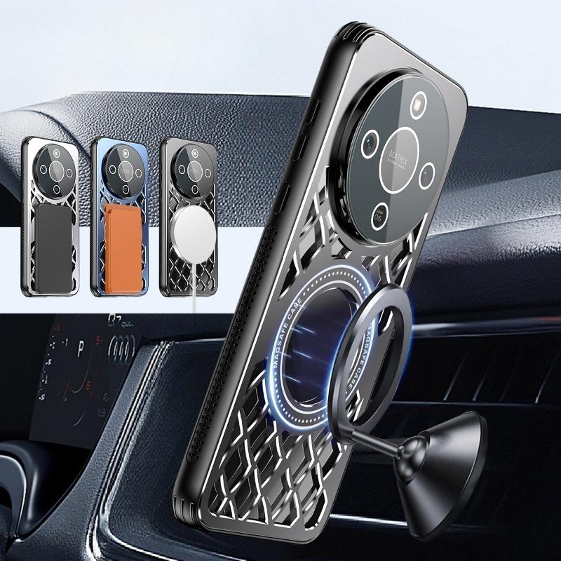 Capa Magnética de Liga de Alumínio com Dissipação de Calor Honor X9D Para Honor Magic 8 Lite Carregamento Sem Fio Película de Lente Capa à Prova de Choque Para X70 X9D